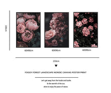 Load image into Gallery viewer, Peony Rose Flower Canvas Nordic Poster Botanical Scandinavian Style
