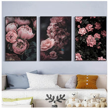 Load image into Gallery viewer, Peony Rose Flower Canvas Nordic Poster Botanical Scandinavian Style
