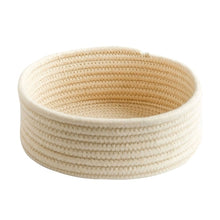 Load image into Gallery viewer, Round Small Hand-woven Basket Tabletop Snacks Debris Basket Storage
