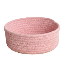 Load image into Gallery viewer, Round Small Hand-woven Basket Tabletop Snacks Debris Basket Storage
