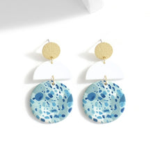 Load image into Gallery viewer, AENSOA Unique Colorful Abstract Pattern Polymer Clay Earrings for
