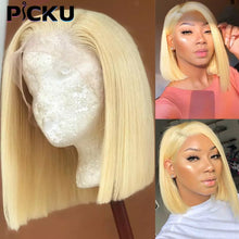 Load image into Gallery viewer, 613 Transparent Lace Frontal Closure Wig Honey Blonde 613 Straight
