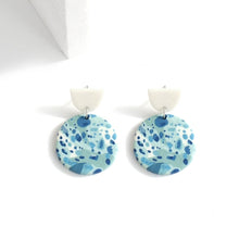 Load image into Gallery viewer, AENSOA Unique Colorful Abstract Pattern Polymer Clay Earrings for
