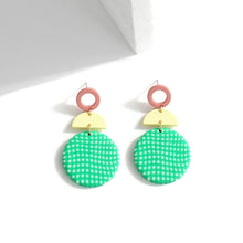 Load image into Gallery viewer, AENSOA Unique Colorful Abstract Pattern Polymer Clay Earrings for
