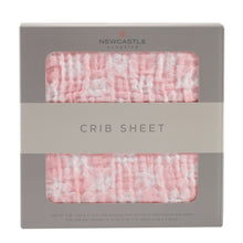 Load image into Gallery viewer, Primrose Pink Plaid Cotton Muslin Crib Sheet
