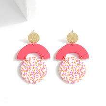 Load image into Gallery viewer, AENSOA Unique Colorful Abstract Pattern Polymer Clay Earrings for
