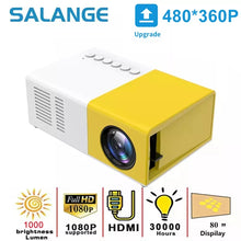 Load image into Gallery viewer, Salange J9pro Mini Projector Led Home Media Player Audio Portable
