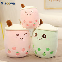 Load image into Gallery viewer, 25-70cm cute cartoon Fruit bubble tea cup shaped pillow with suction
