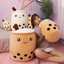 Load image into Gallery viewer, 25-70cm cute cartoon Fruit bubble tea cup shaped pillow with suction
