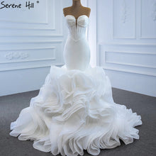 Load image into Gallery viewer, Serene Hill White Mermaid Plus Size High end Wedding Dresses 2020
