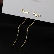 Load image into Gallery viewer, Simple Style Box Chain Tassel Drop Earrings For Women Long Dangle
