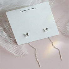 Load image into Gallery viewer, Simple Style Box Chain Tassel Drop Earrings For Women Long Dangle
