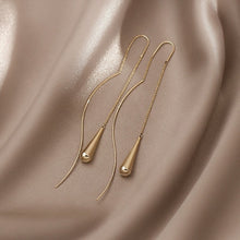 Load image into Gallery viewer, Simple Style Box Chain Tassel Drop Earrings For Women Long Dangle
