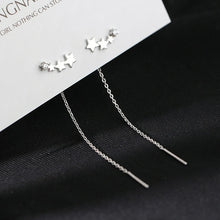 Load image into Gallery viewer, Simple Style Box Chain Tassel Drop Earrings For Women Long Dangle
