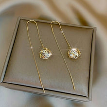 Load image into Gallery viewer, Simple Style Box Chain Tassel Drop Earrings For Women Long Dangle
