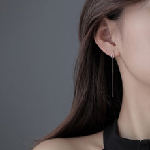 Load image into Gallery viewer, Simple Style Box Chain Tassel Drop Earrings For Women Long Dangle
