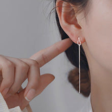 Load image into Gallery viewer, Simple Style Box Chain Tassel Drop Earrings For Women Long Dangle

