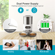Load image into Gallery viewer, Smart App Pet Feeder Cat And Dog Food Dispenser Stainless Steel Bowl

