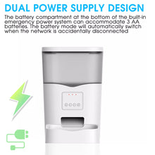 Load image into Gallery viewer, Smart Pet Feeder Wifi Timing Cat Dog Automatic Feeder App Remote
