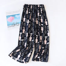 Load image into Gallery viewer, Summer new women's 100% viscose pajama pants cropped pants thin loose

