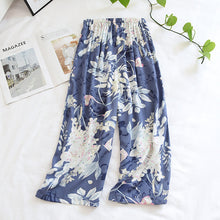 Load image into Gallery viewer, Summer new women's 100% viscose pajama pants cropped pants thin loose
