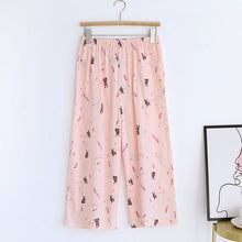 Load image into Gallery viewer, Summer new women's 100% viscose pajama pants cropped pants thin loose
