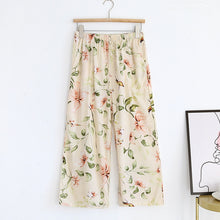 Load image into Gallery viewer, Summer new women's 100% viscose pajama pants cropped pants thin loose
