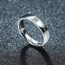 Load image into Gallery viewer, 316L Stainless Steel Simple Stone Sleek Band Ring
