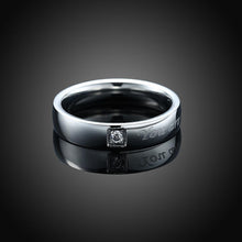 Load image into Gallery viewer, 316L Stainless Steel Simple Stone Sleek Band Ring
