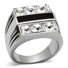Load image into Gallery viewer, Men Stainless Steel Synthetic Crystal Rings TK920

