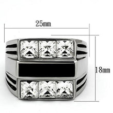 Load image into Gallery viewer, Men Stainless Steel Synthetic Crystal Rings TK920
