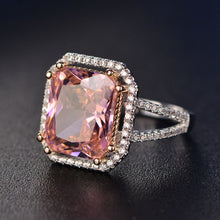 Load image into Gallery viewer, Top Quality 925 Silver Jewelry Sets Pink Quartz Cubic Zircon Ring
