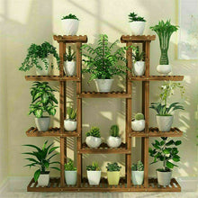 Load image into Gallery viewer, Unho Multi-tier Plant Stand, 46in Height Wood Flower Rack Holder 16
