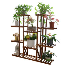 Load image into Gallery viewer, Unho Multi-tier Plant Stand, 46in Height Wood Flower Rack Holder 16

