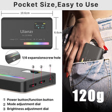 Load image into Gallery viewer, Ulanzi VL120 RGB Compact Video Light with Display Screen Diffuser Mini

