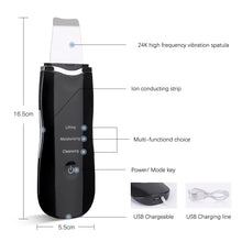 Load image into Gallery viewer, Ultrasonic Skin Scrubber Vibration Face Spatula Blackhead Remover
