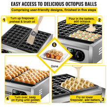 Load image into Gallery viewer, Vevor Electric Takoyaki Maker Commercial Takoyaki Machine Non Stick
