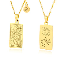 Load image into Gallery viewer, Vintage Zodiac Necklace For Women Gold Stainless Steel Constellation
