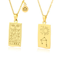 Load image into Gallery viewer, Vintage Zodiac Necklace For Women Gold Stainless Steel Constellation
