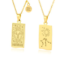 Load image into Gallery viewer, Vintage Zodiac Necklace For Women Gold Stainless Steel Constellation
