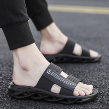 Load image into Gallery viewer, Weh Slippers Men Summer Luxury 2021 Beach Men Slippers Simple Black
