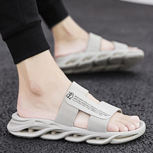 Load image into Gallery viewer, Weh Slippers Men Summer Luxury 2021 Beach Men Slippers Simple Black
