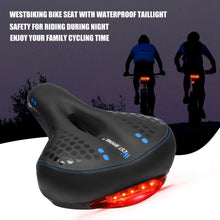 Load image into Gallery viewer, WEST BIKING Bicycle Saddle with Tail Light Thicken Widen MTB Soft
