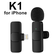 Load image into Gallery viewer, Wireless Lavalier Microphone for iPhone Android Phone Mini Wireless
