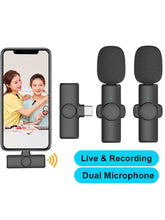 Load image into Gallery viewer, Wireless Lavalier Microphone for iPhone Android Phone Mini Wireless
