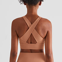 Load image into Gallery viewer, Women Sexy Cross Back High Impact Gym Yoga Bra Solid Nylon Soft Sports
