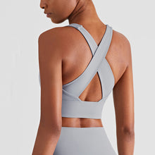 Load image into Gallery viewer, Women Sexy Cross Back High Impact Gym Yoga Bra Solid Nylon Soft Sports
