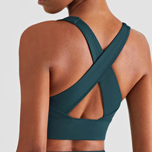 Load image into Gallery viewer, Women Sexy Cross Back High Impact Gym Yoga Bra Solid Nylon Soft Sports
