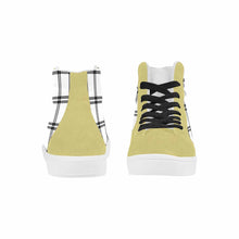 Load image into Gallery viewer, Buffalo Plaid Black and White    High Top  Canvas Womens Shoes
