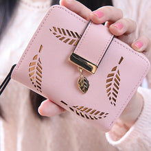 Load image into Gallery viewer, best sale wallet women Leaf Bifold PU Leather
